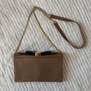 See By Chloe Tan Crossbody Bag with Gold Chain
